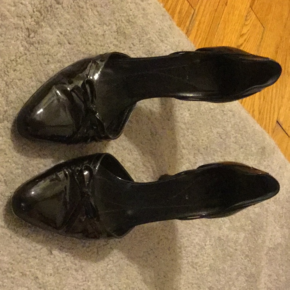 Kate spade black leather shoes size 10